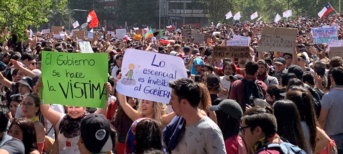 Expertos de la ONU reprueban el uso de la fuerza excesiva en las protestas de Chile